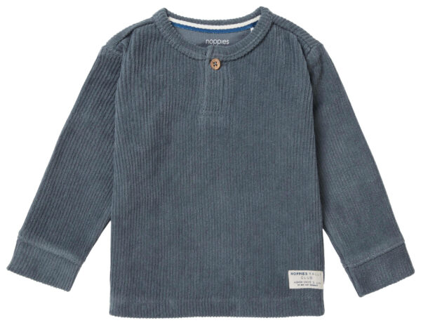 Noppies baby longsleeve Tavernier met katoen blauwgrijs