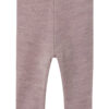 NAME IT BABY baby slim fit legging NBFWANG van merinowol en all over print lila